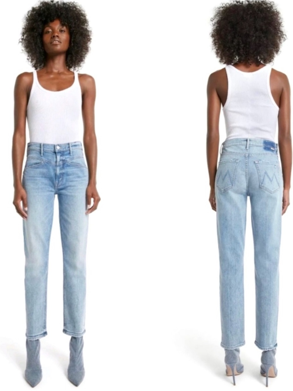 Mother Superior The Dazzler Yoke Front Ankle Denim Jeans 26